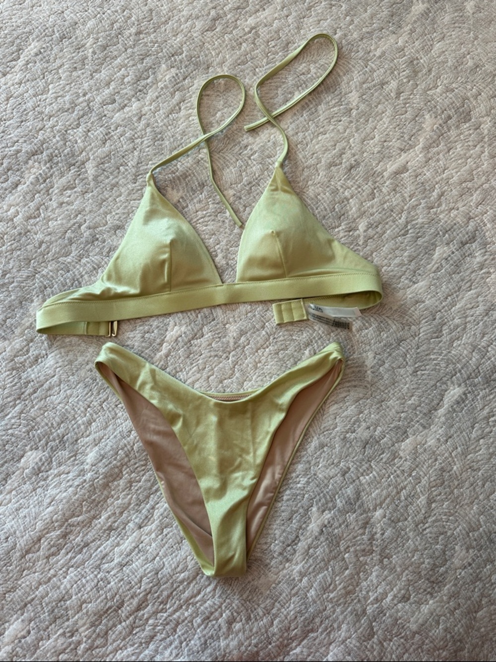 Victoria's Secret Light Green Triangle Bikini Set